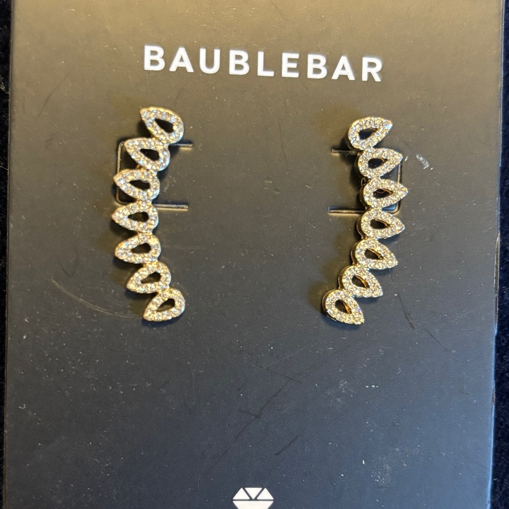 Bauble Bar crystal climbing earrings